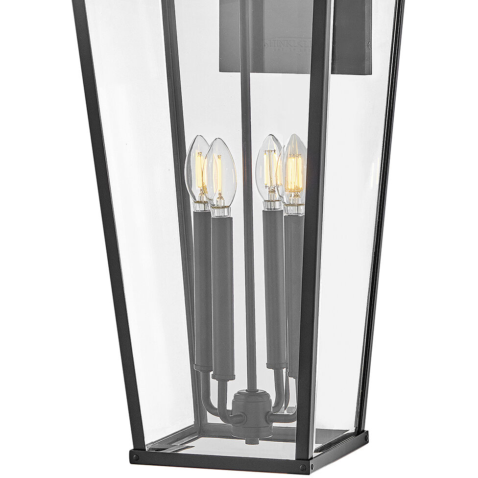 Dawson 4 Light 31 inch Black Outdoor Wall Mount