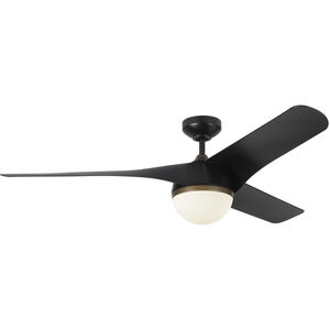 Akova 56 inch Matte Black with Black ABS Blades Ceiling Fan