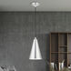 Dulce 1 Light 7 inch Brushed Aluminum with Polished Chrome Accents Mini Pendant Ceiling Light