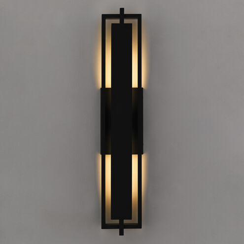 Pointsett LED 30 inch Matte Black Outdoor Wall Lantern, Extra Large