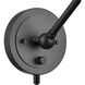 Albany 17.5 inch 60 watt Matte Black Swingarm Sconce Wall Light