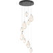 Chrysalis 9 Light 20.5 inch Ink Pendant Ceiling Light in White Crystal