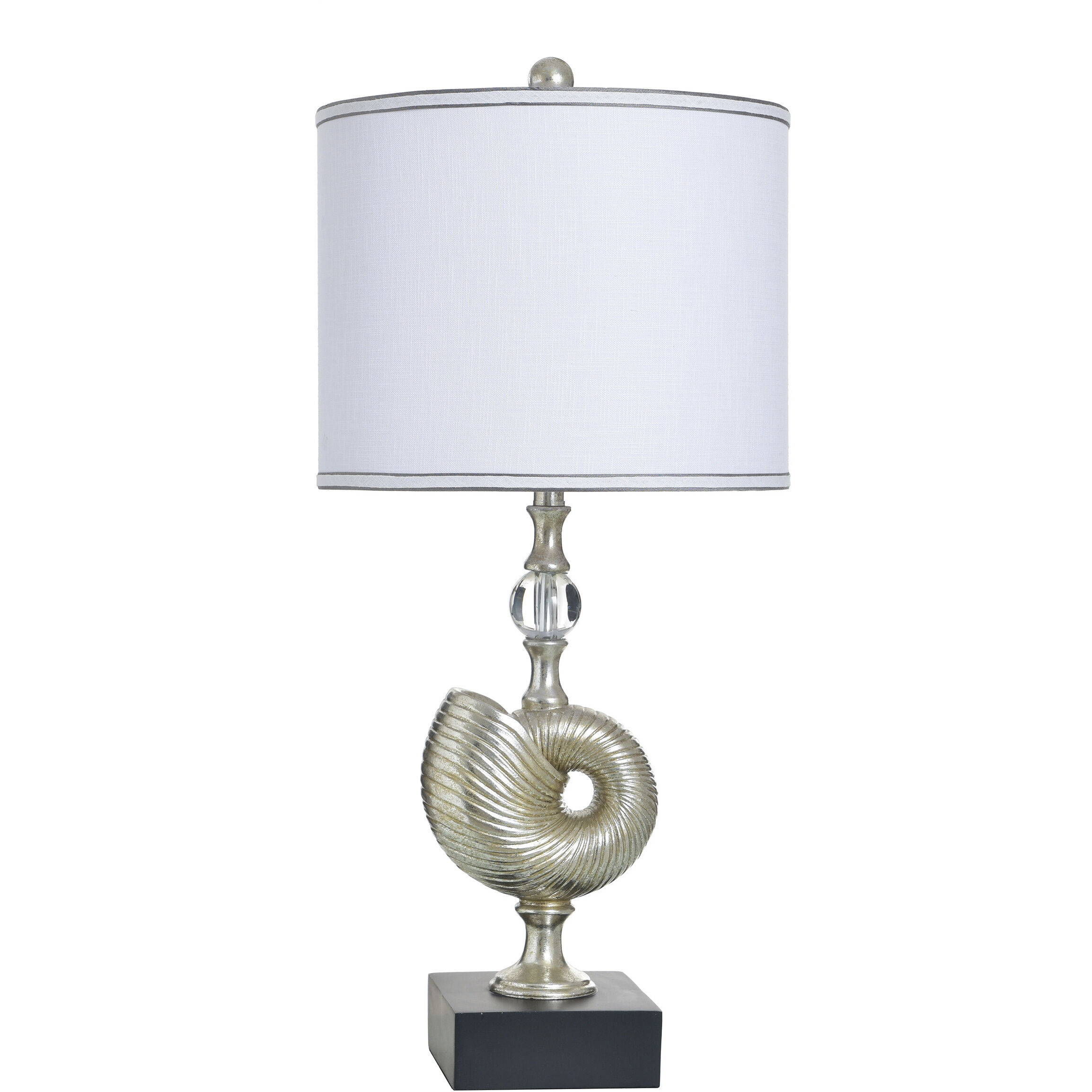 Poly 32.25 inch 100 watt Samobor Silver Table Lamp Portable Light