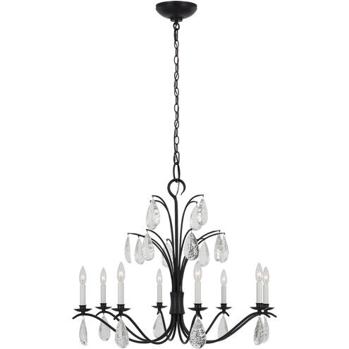 C&M by Chapman & Myers Shannon 8 Light 32.63 inch Aged Iron Chandelier Ceiling Light