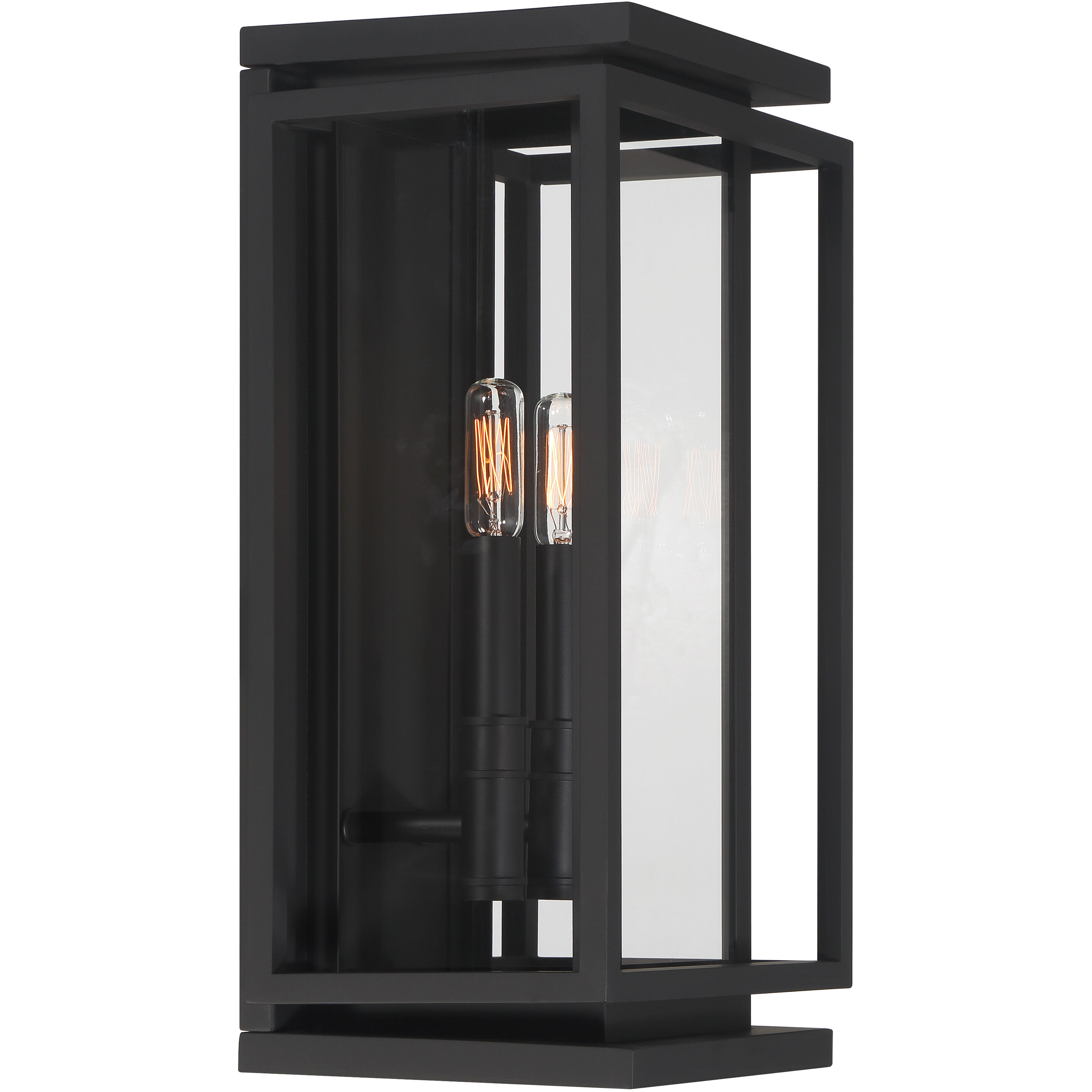 Stratford 2 Light 17 inch Dark Matte Black Outdoor Wall Sconce