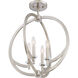 Orion 4 Light 18 inch Brushed Nickel Pendant Ceiling Light