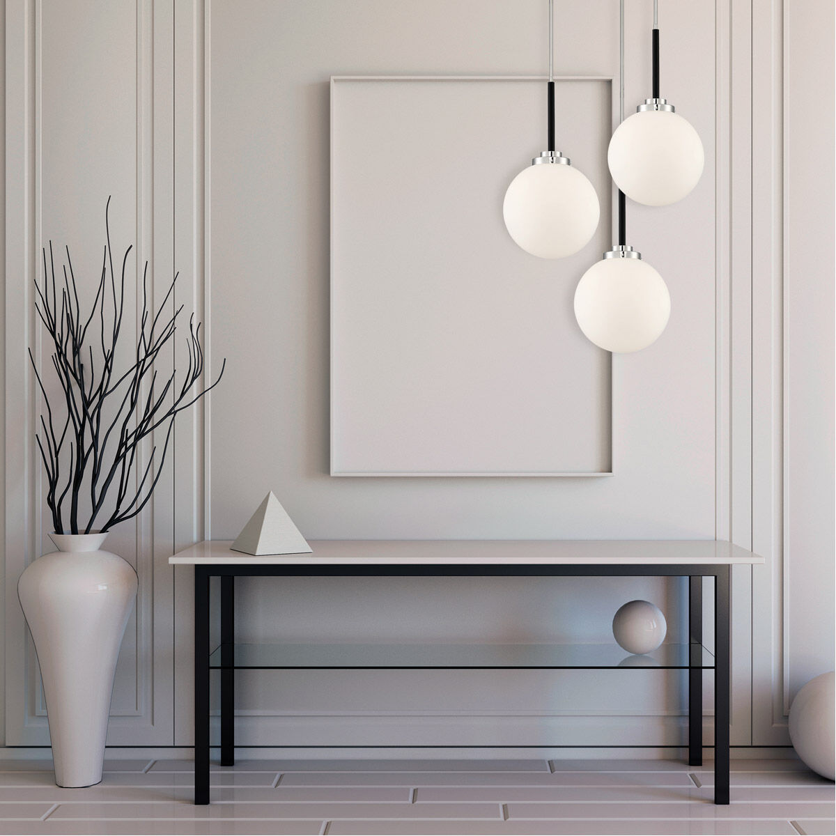 Elle 1 Light 13.75 inch Polished Nickel Pendant Ceiling Light