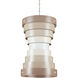 Graduation 6 Light 20 inch Taupe/Champagne Chandelier Ceiling Light, Small