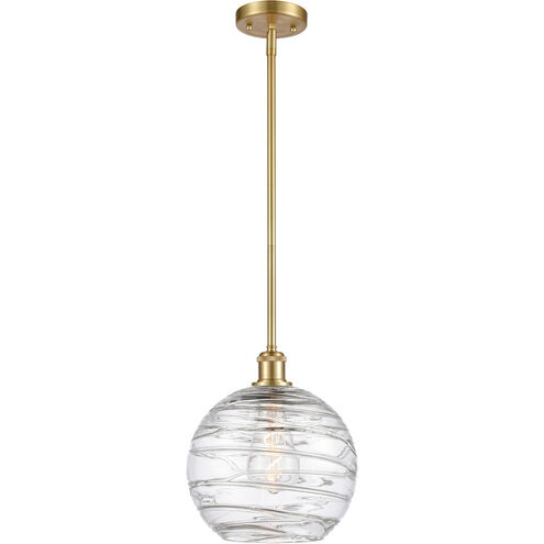 Ballston Large Deco Swirl LED 10 inch Satin Gold Pendant Ceiling Light, Ballston