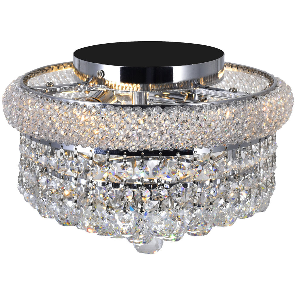 Empire 3 Light 12 inch Chrome Flush Mount Ceiling Light