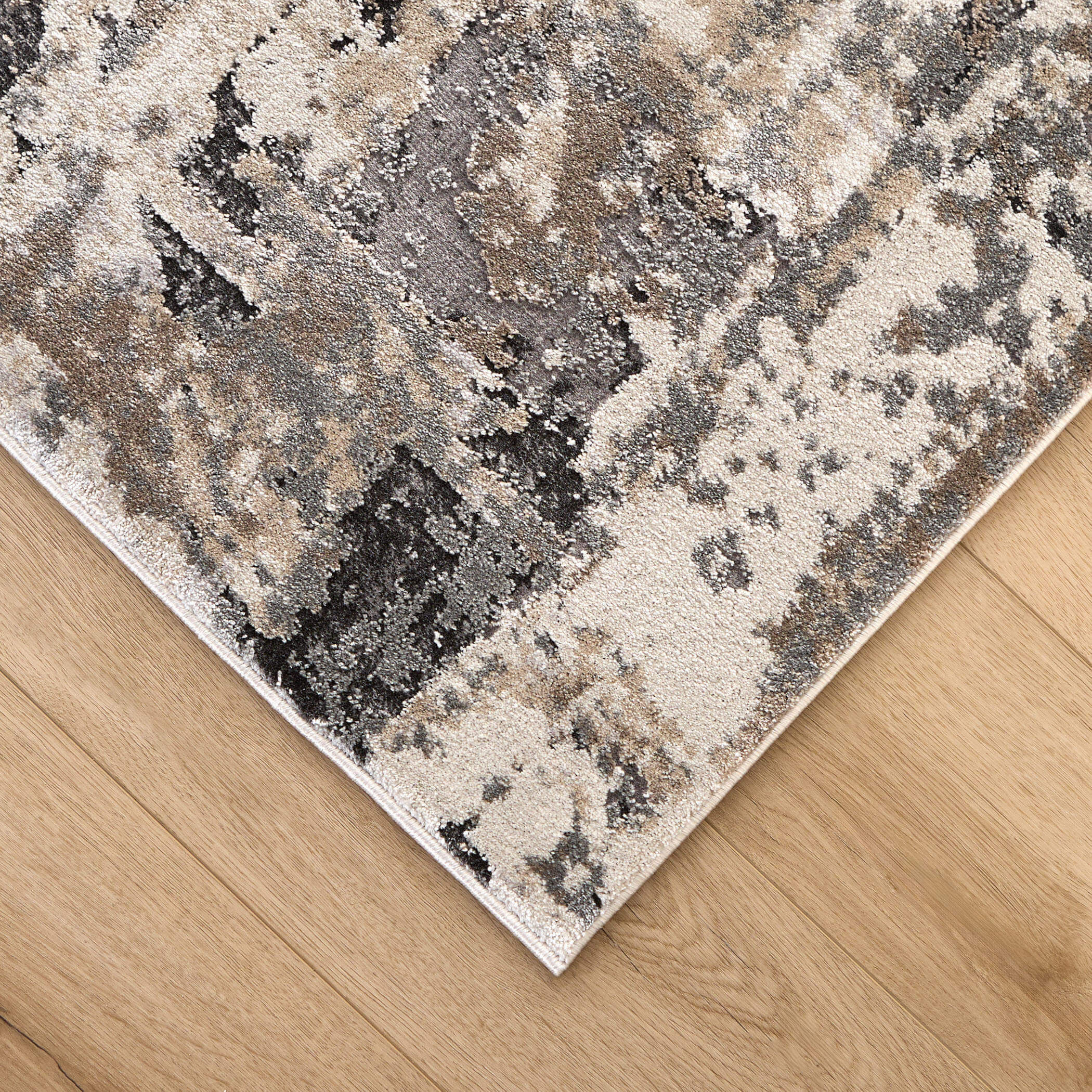 Hadim 114 X 79 inch Black/Grey Rug in 6 x 9