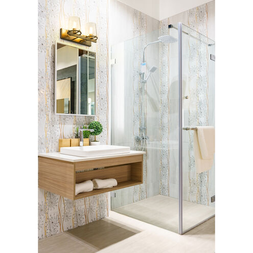 Callista 2 Light 18.25 inch Rubbed Brass Vanity Wall Light