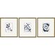 Geometrics Collection Blue Framed Art