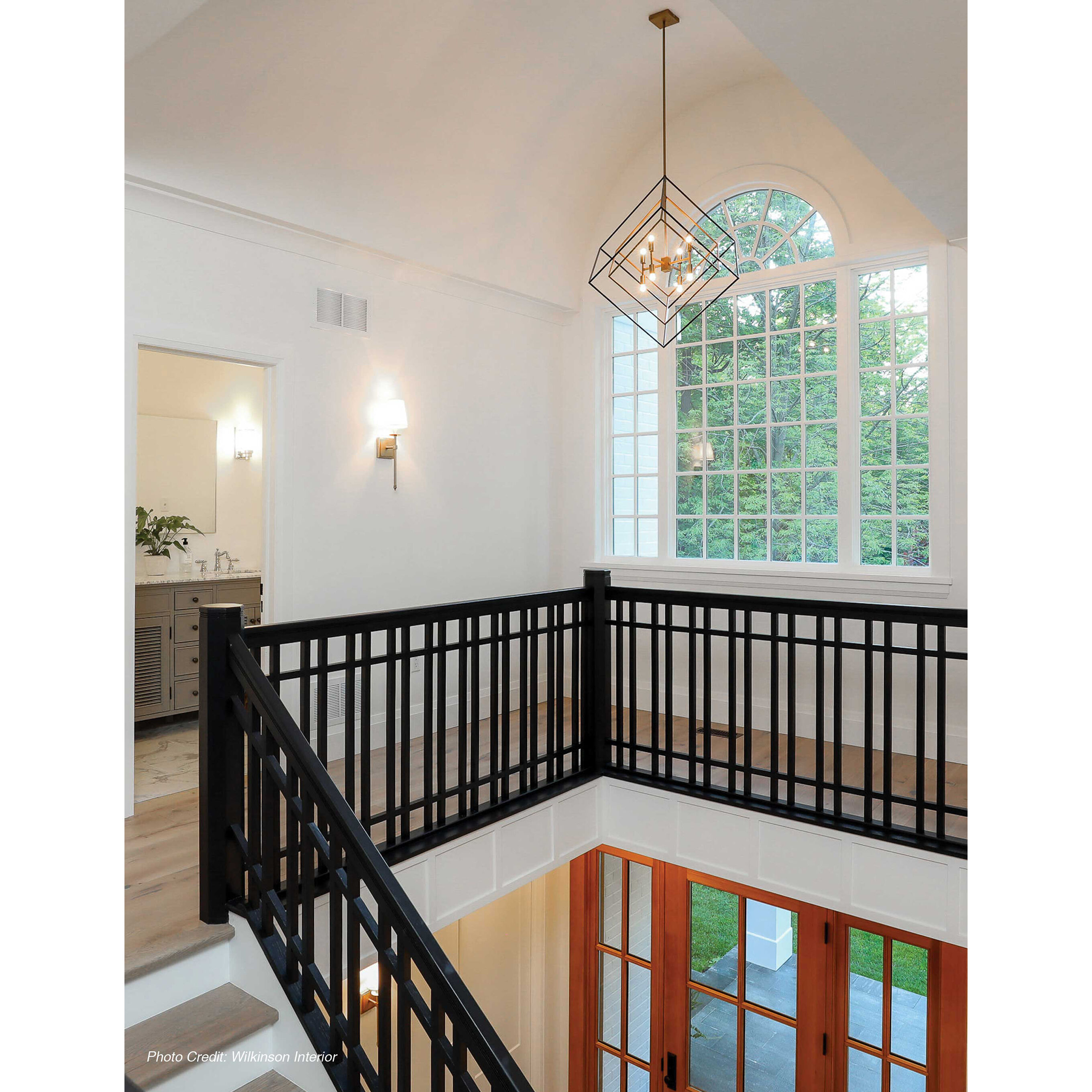 Kappa LED 27 inch Vintage Bronze with Matte Black Pendant Ceiling Light in Vintage Brass and Matte Black