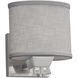 Textile 1 Light 6.5 inch Brushed Nickel Wall Sconce Wall Light, Ardent Family, Choices