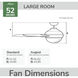 Fonthill 52 inch Matte Black with Dark Gray Oak/Matte Black Blades Ceiling Fan