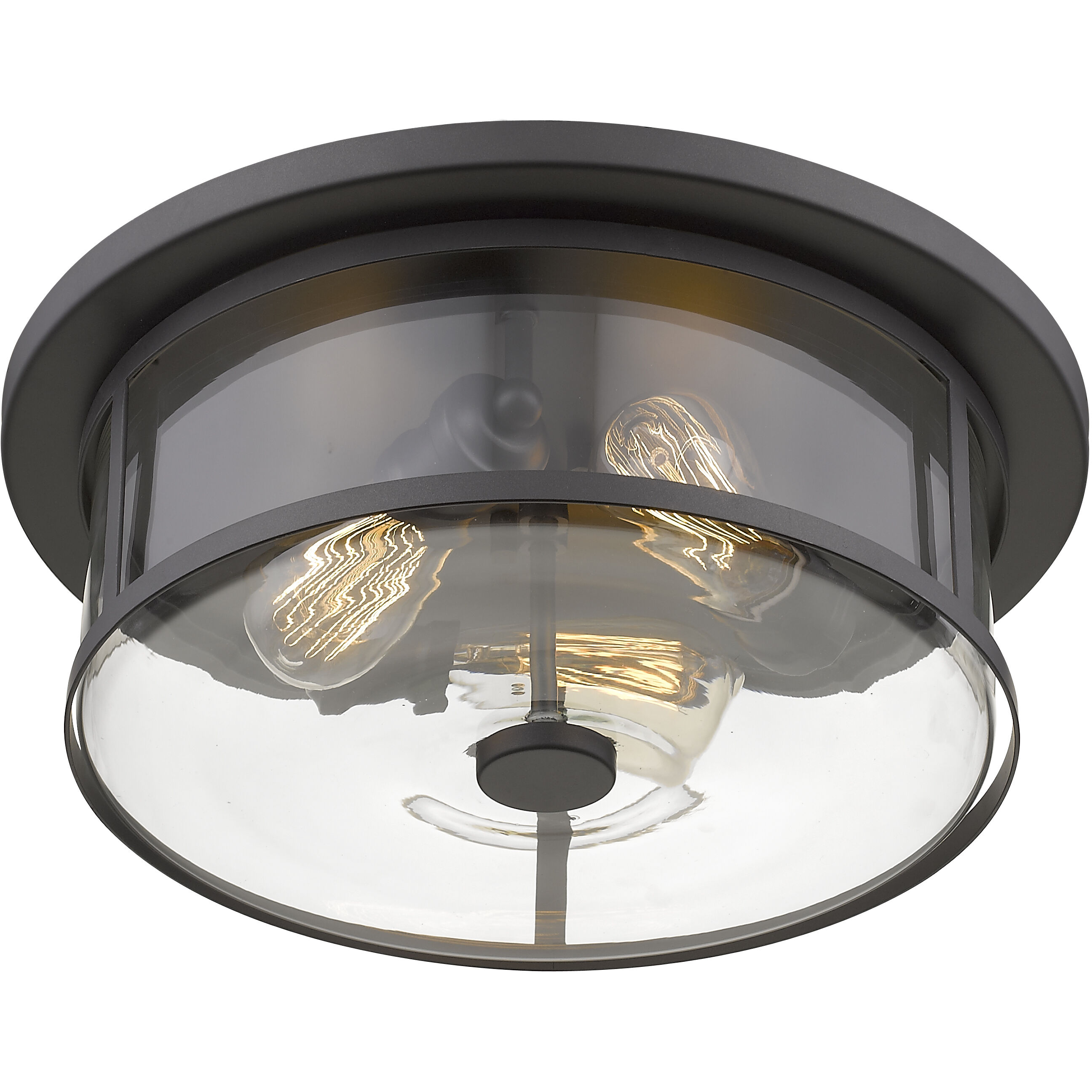 Savannah 3 Light 15.75 inch Bronze Flush Mount Ceiling Light