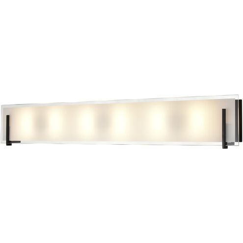 Geneva 6 Light 35.75 inch Ebony Bath Vanity Wall Light