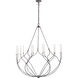 C&M by Chapman & Myers Richmond 12 Light 43.5 inch Weathered Galvanized Chandelier Ceiling Light