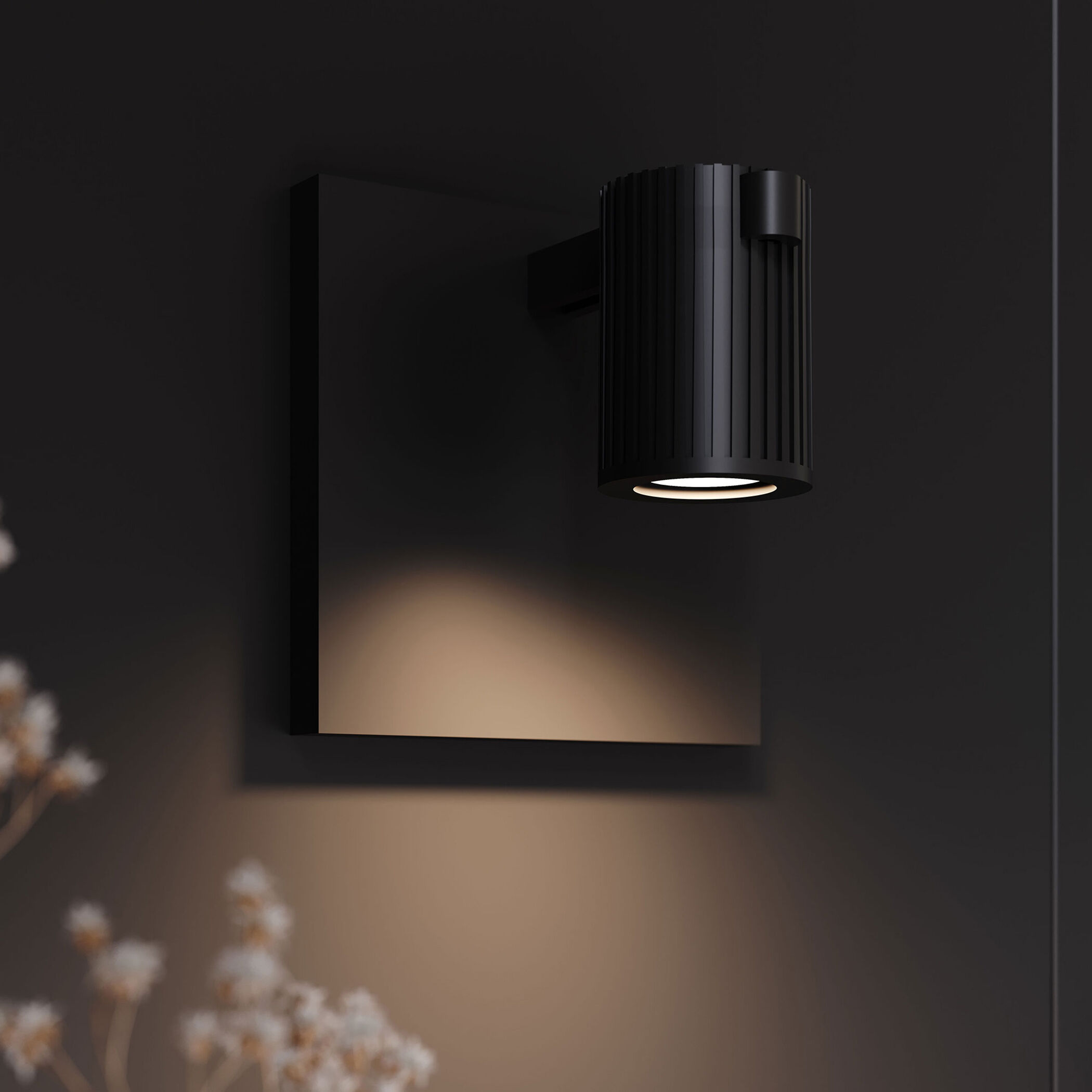 Suspenders LED 2 inch Satin Black ADA Modular Wall Mount Wall Light