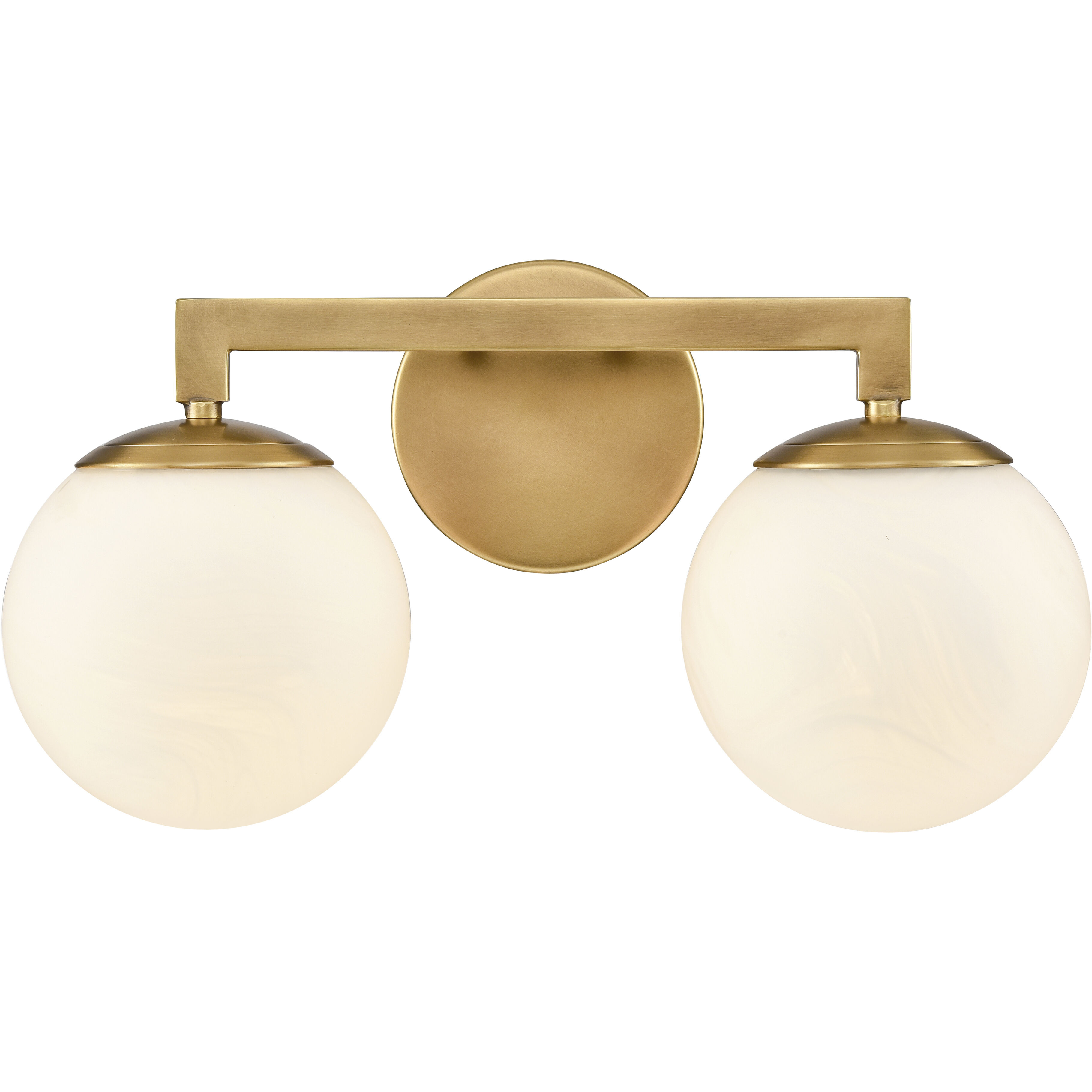 Gillian 2 Light 16 inch Natural Brass Vanity Light Wall Light