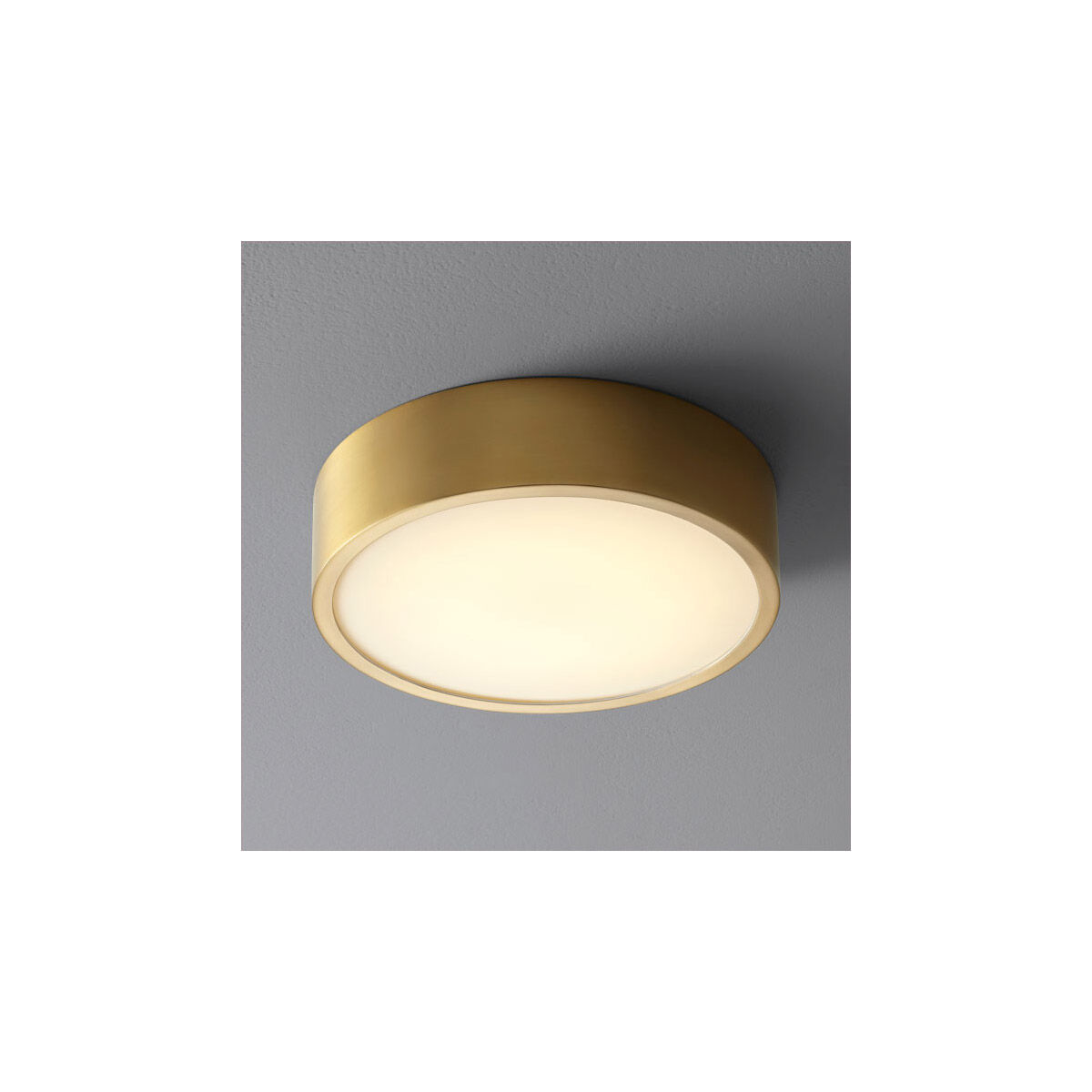 Peepers 1 Light 10 inch Aged Brass Flush Mount Ceiling Light