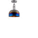 Forked LED 9.84 inch Burnt Steel Flush Mount Ceiling Light