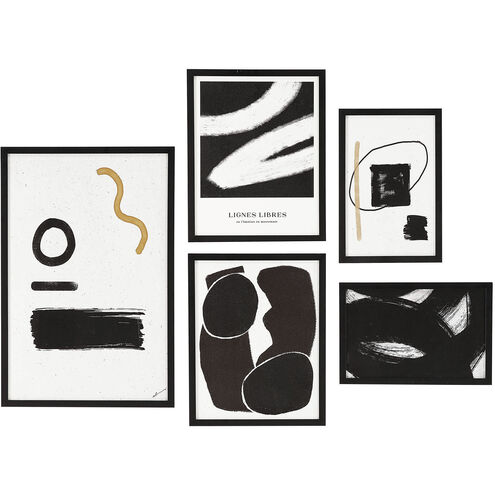 Carife Black/White Wall Art, 5 Piece