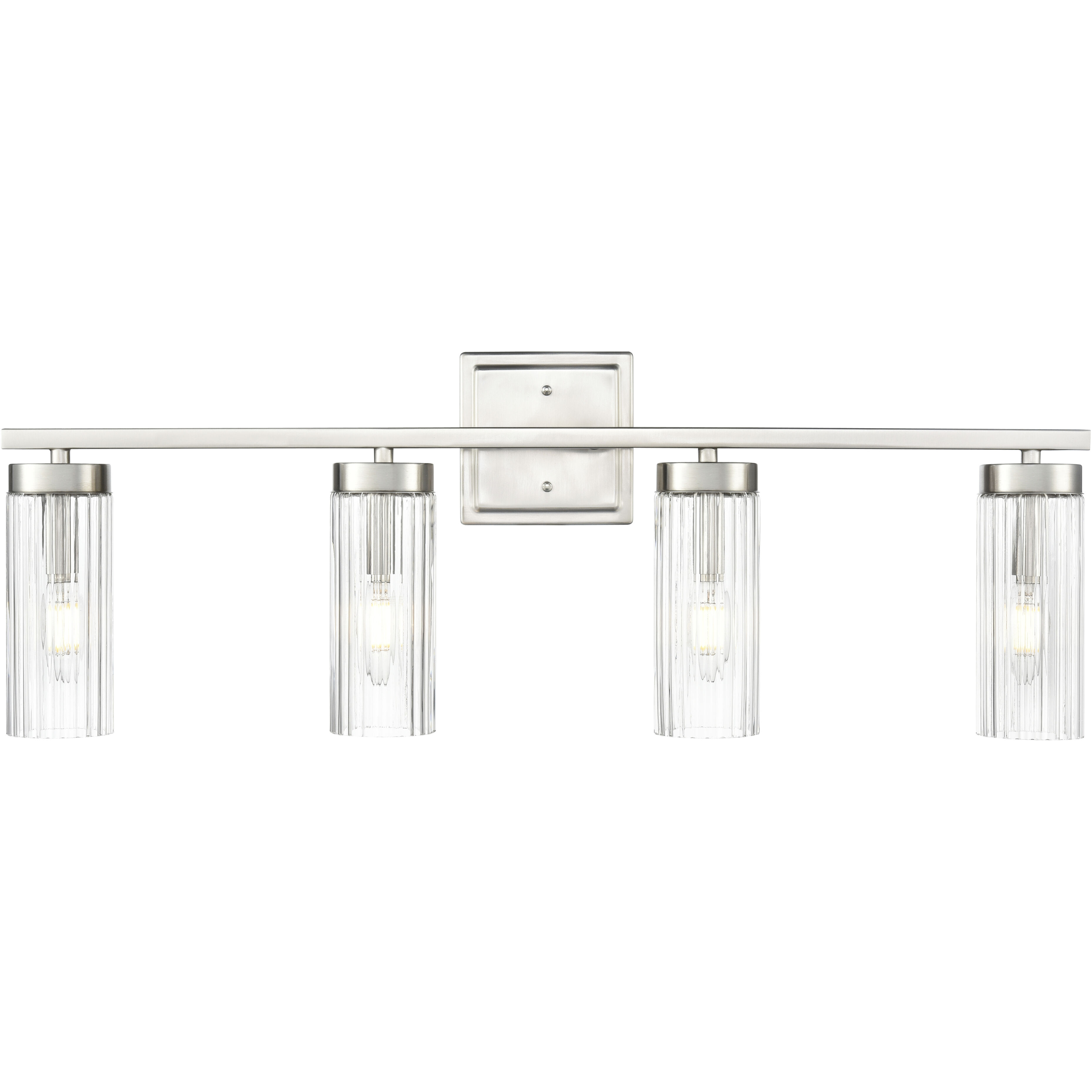 Iversen 4 Light 29.75 inch Brushed Nickel Bathroom Vanity Light Wall Light