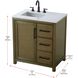 Alina 32 X 34 inch Hazel Oak Bathroom Vanity Cabinet