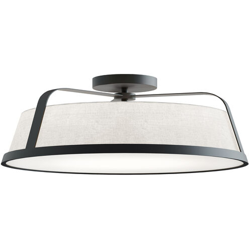 Lizzette LED 18 inch Black Semi-Flush Mount Ceiling Light