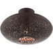 Charlton 1 Light 16 inch Bronze with Antique Brass Accents Semi Flush Ceiling Light