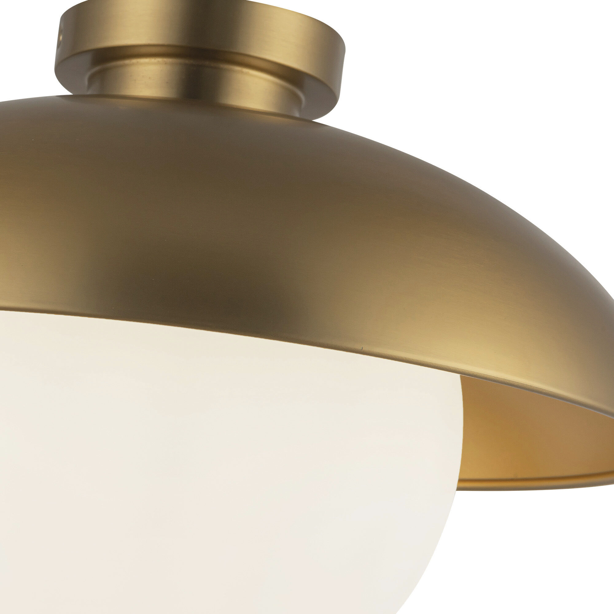 Alora Mood Rubio 1 Light 16 inch Aged Gold/Opal Matte Glass Flush Mount Ceiling Light