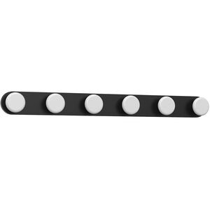 Rezz LED 27.56 inch Black with Brushed Nickel Vanity Light Wall Light