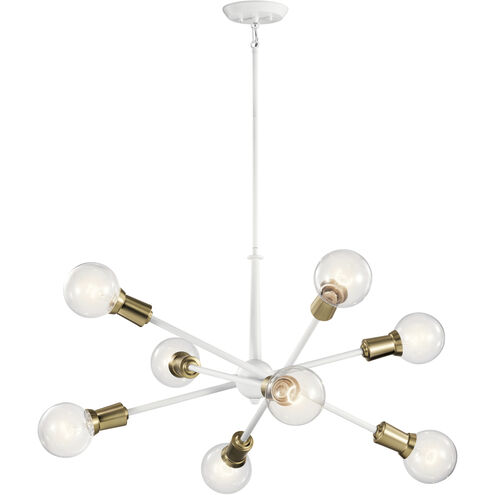 Armstrong 8 Light 30 inch White Chandelier 1 Tier Medium Ceiling Light, 1 Tier Medium