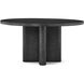 Kesden 60 X 60 inch Silent Black Round Dining Table, Wooden
