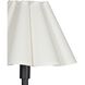 Polly 27.25 inch 60.00 watt Blackened Brass Buffet Lamp Portable Light in White Scalloped Shade