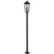 Gannon 3 Light 100.5 inch Black Outdoor Post Mounted Fixture