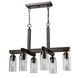 Home Glow 6 Light 17.5 inch Brunito Down Chandelier Ceiling Light