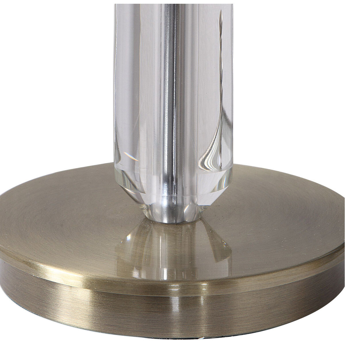 Margo 33 inch 100 watt Antique Brass and Crystal Buffet Lamp Portable Light