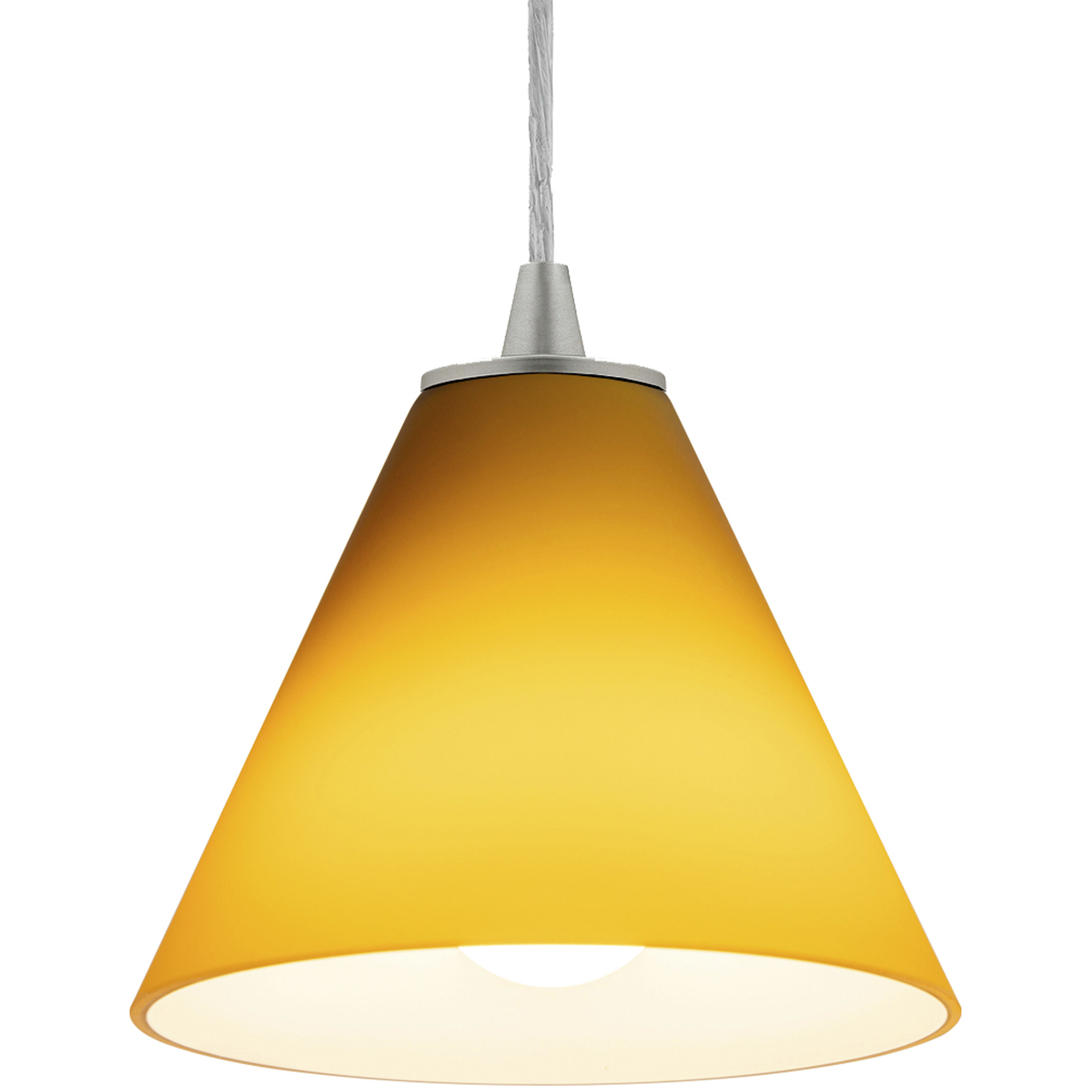 Martini 1 Light 7.25 inch Brushed Steel Pendant Ceiling Light in Amber