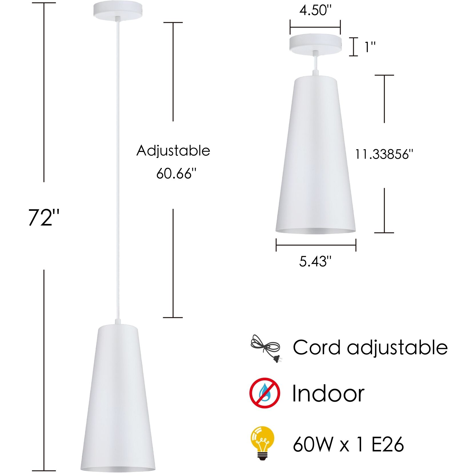 Pratella 1 1 Light 5.43 inch White Mini Pendant Ceiling Light