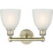 Castile 2 Light 15 inch Antique Brass and White Bath Vanity Light Wall Light