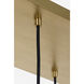 Richard June Sorelle 8 Light 60.2 inch Estate Brass Linear Chandelier Ceiling Light in LED