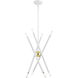 Soho 8 Light 20 inch White with Polished Brass Accents Chandelier Ceiling Light