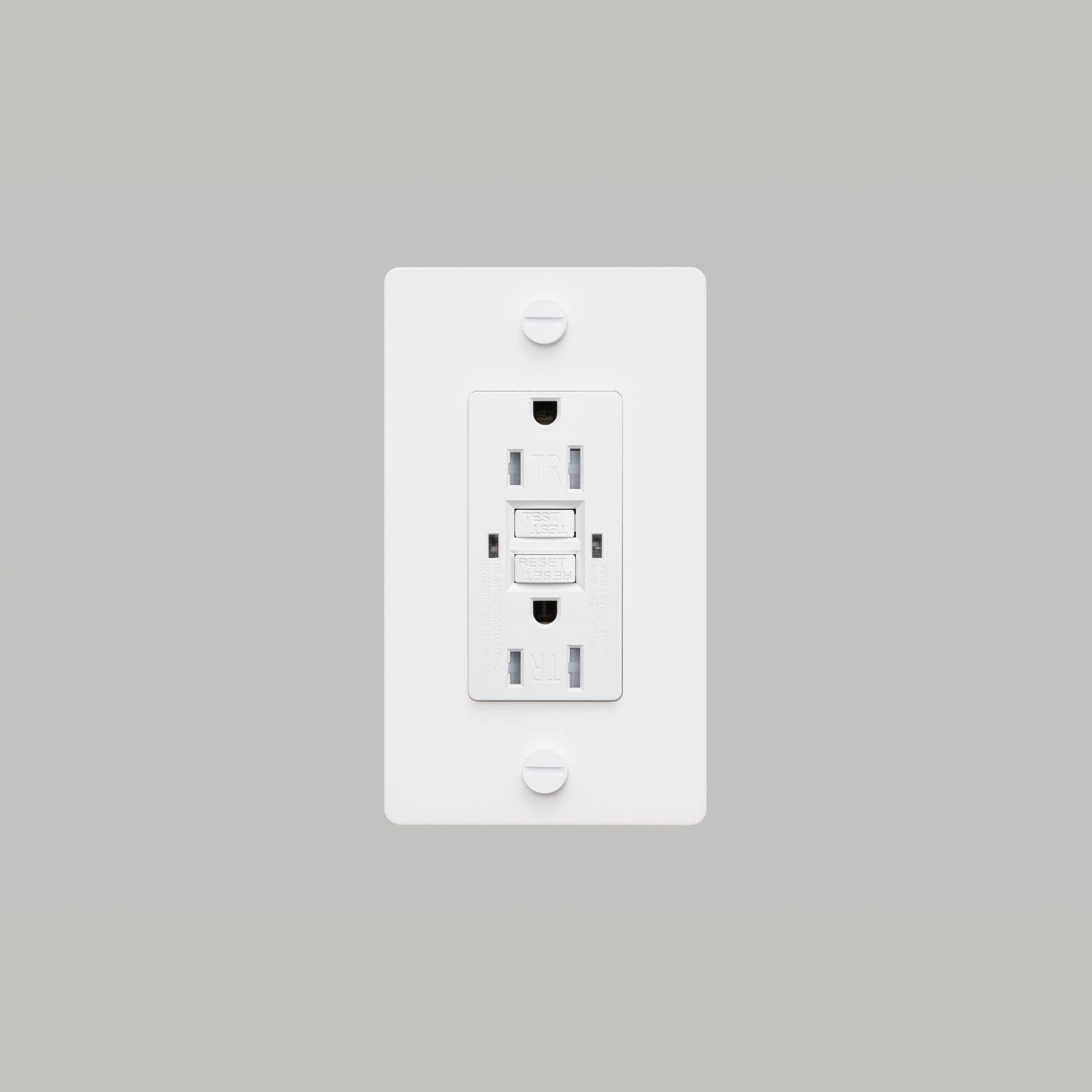 1G Duplex 125 White Outlet, GFCI