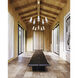 Brickell 5 Light 45 inch Matte White and Hazelnut Leather Chandelier Ceiling Light