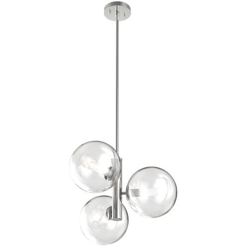 Courcelette 3 Light Chrome Pendant Ceiling Light