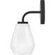 Gio LED 7.25 inch Black Bath Light Wall Light