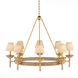 Vichy 8 Light 35.5 inch Natural/Contemporary Gold Leaf/Contemporary Gold Chandelier Ceiling Light, Suzanne Duin Collection